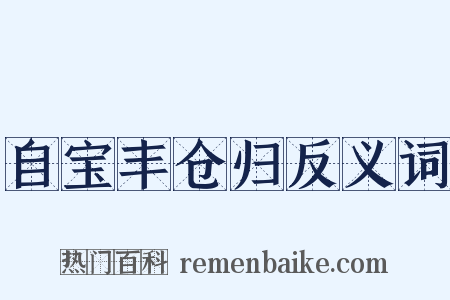 自宝丰仓归反义词是什么意思的图片